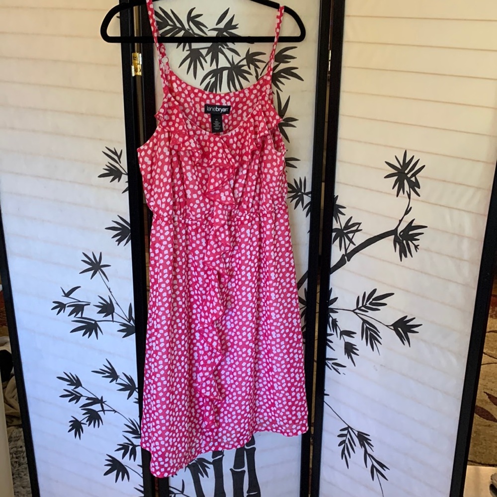 Lane Bryant pink and White dress Sz 16
